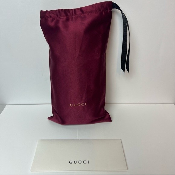 Gucci Womens Sunglasses GG0076S 002 Black/Gold Frames - Picture 14 of 15